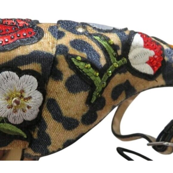 Steve Madden Inca boho floral embroidered embellished sandals flats 9.5 - Picture 9 of 13